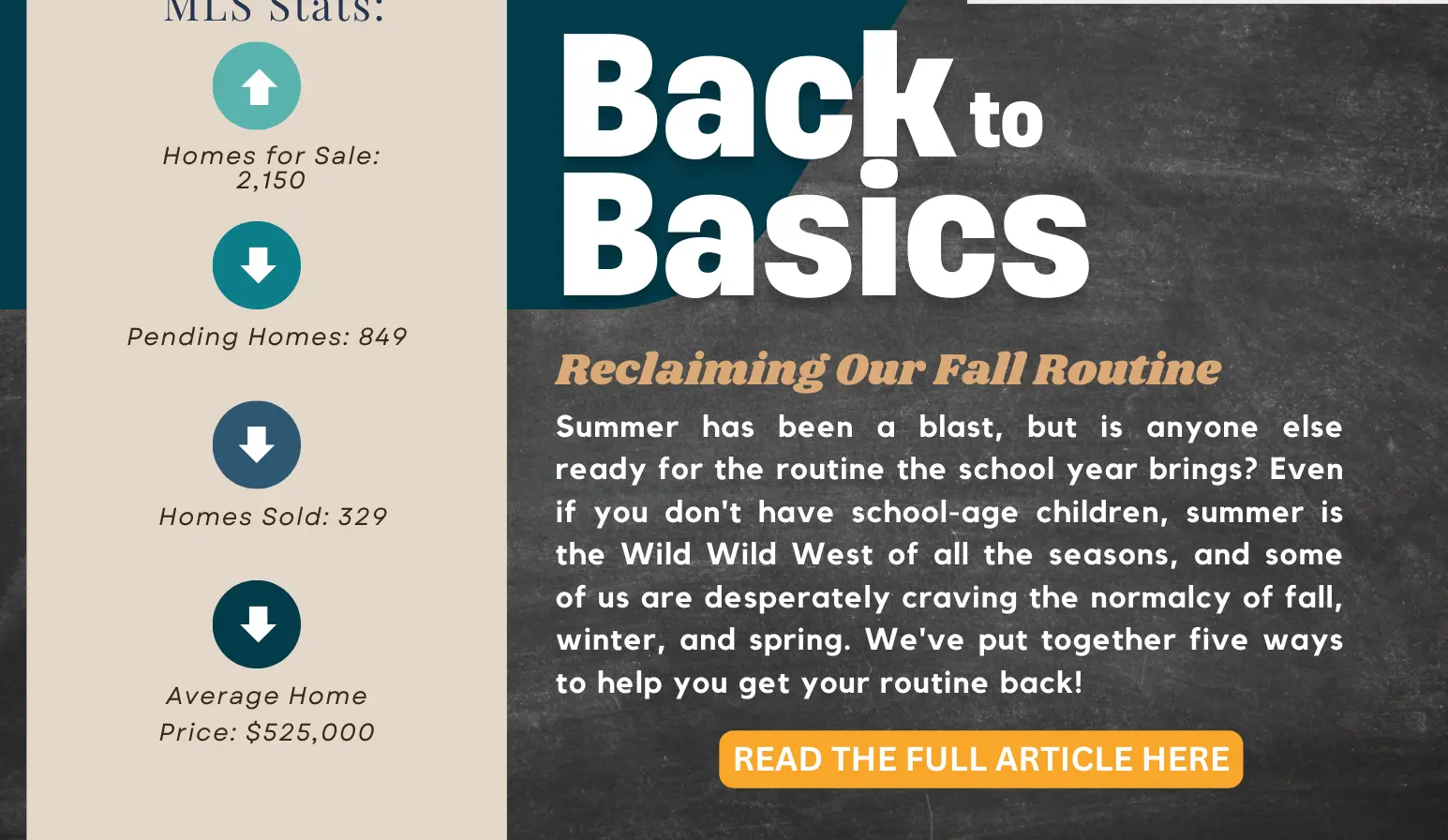 Back Basics to Reclaiming Our Fall Routine Summer has been a blast, but is anyone else ready for the routine the school year brings? Even if you don't have school-age children, summer is the Wild Wild West of all the seasons, and some of us are desperately craving the normalcy of fall, winter, and spring. We've put together five ways to help you get your routine back!